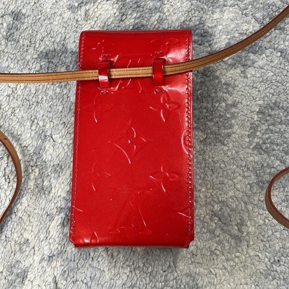 Louis Vuitton Monogram Vernis Green Cigarette Case Pochette TH0012 Rouge Red - Picture 5 of 16